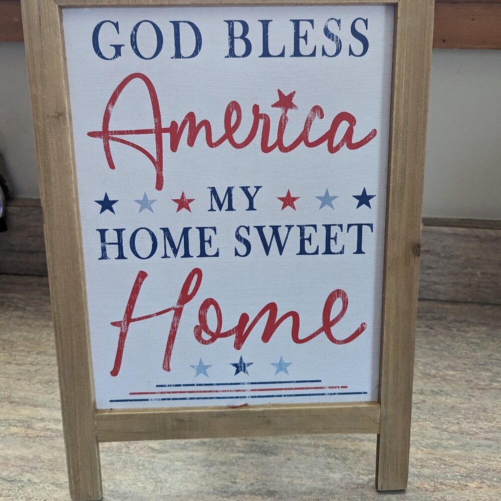 Patriotic Wall Decor, Red White Blue Decor Ashland Home Wall Sign Decor NWT 2PK - Picture 13 of 14